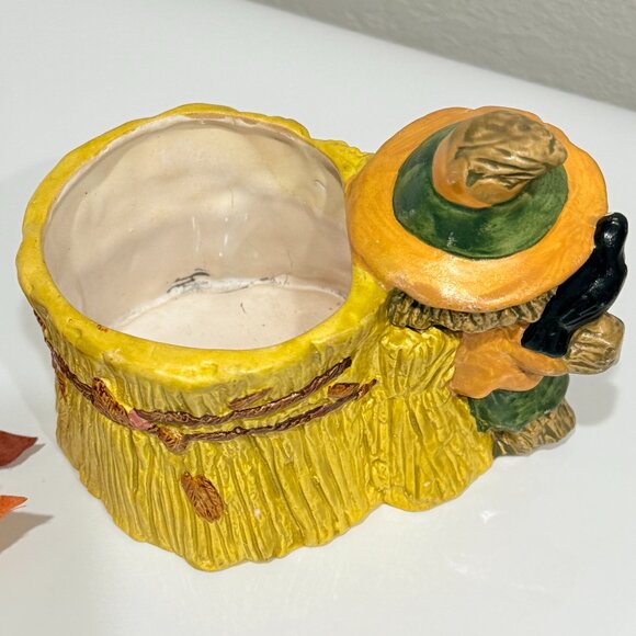 1950's Scarecrow and Wheat Head Vase/Planter Arrangement - Picture 12 of 15